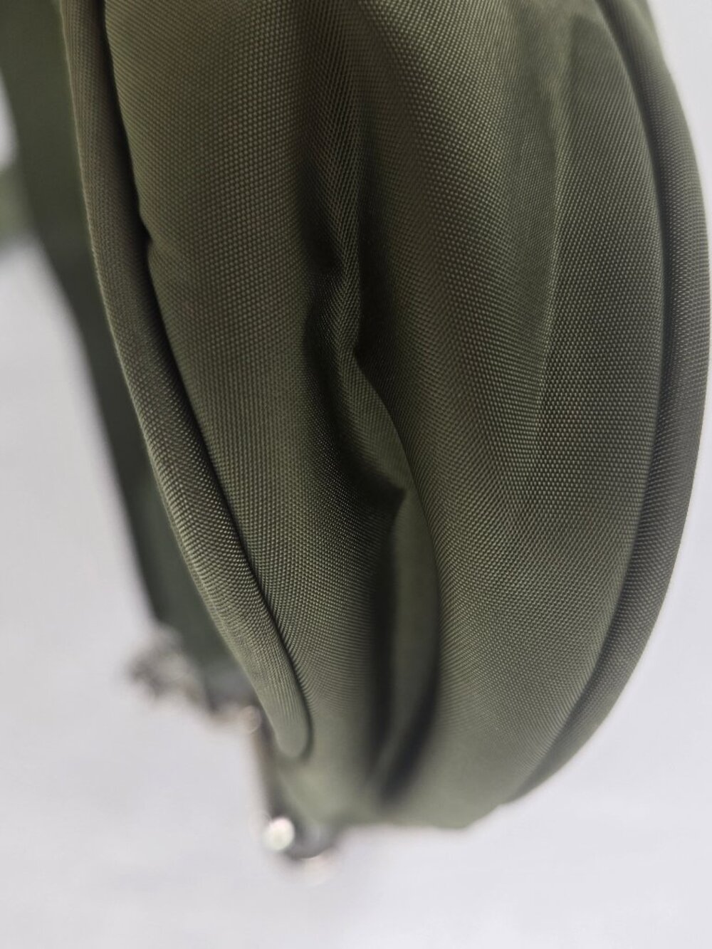 Olive Green NYlon Crossbody Bag Removable Pouch Canvas Adjustable Strap Chain - Picture 9 of 15